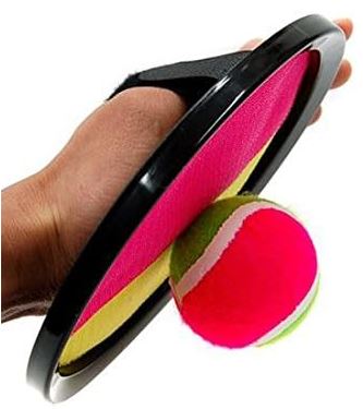 Cacha Bola, raqueta pegajosa