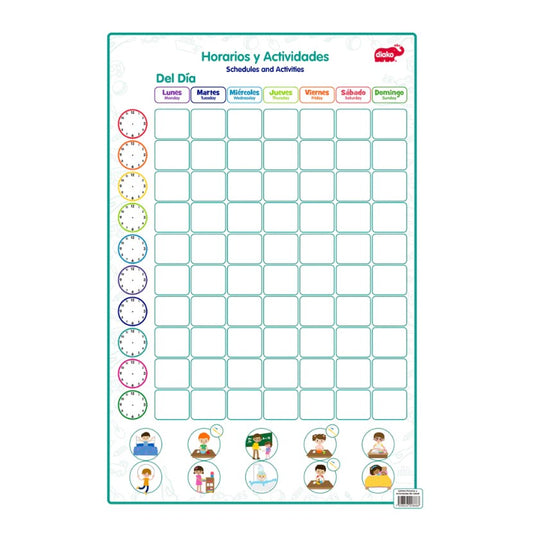 Lámina Horarios y Actividades doble vista