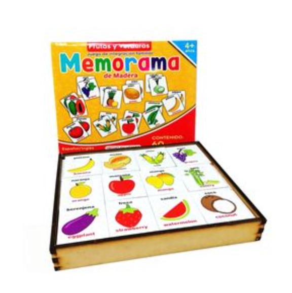 Memorama Frutas y Verduras Bilingue