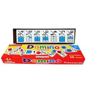 Dominó matemáticas: Sumas, restas, multiplicación y fracciones.