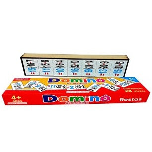Dominó matemáticas: Sumas, restas, multiplicación y fracciones.