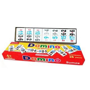 Dominó matemáticas: Sumas, restas, multiplicación y fracciones.