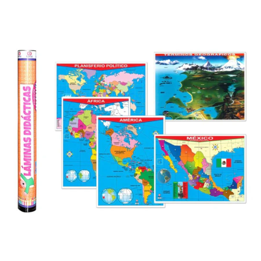 Paquete de Laminas de geografía