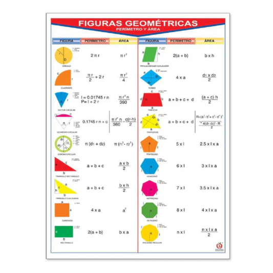 Lamina de figuras y cuerpos geométricos.
