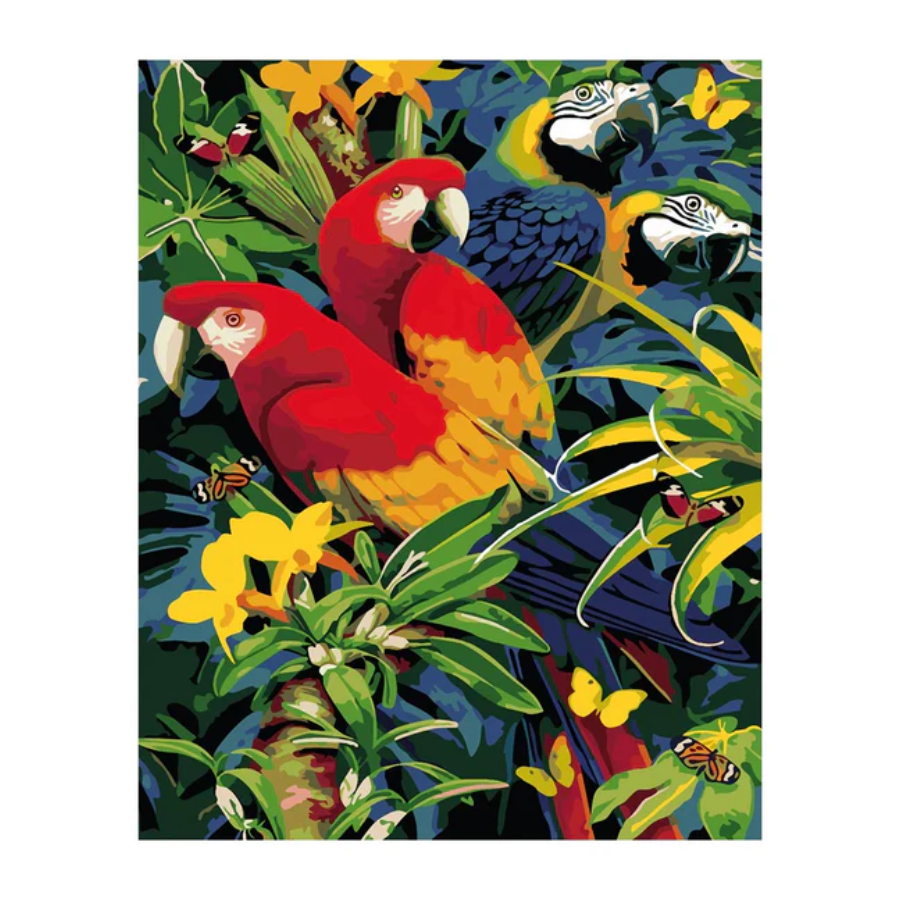 Pinta por numero Guacamayas