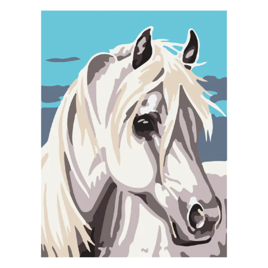Pinta por numero Caballo Blanco