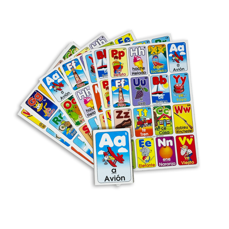 Loterías preescolar con 4