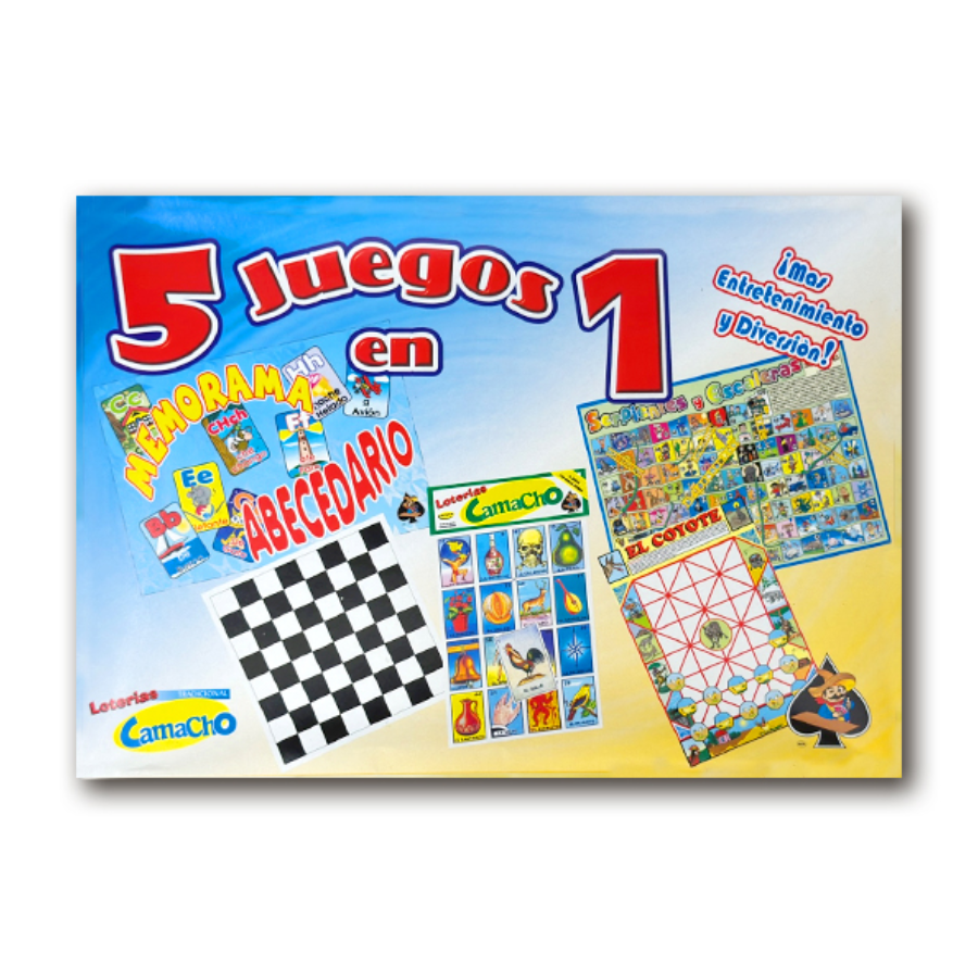 Juego de Mesa: 5 juegos en 1