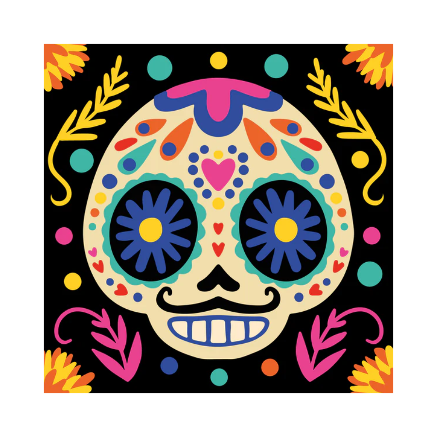 Pinta por numero Dia de muertos