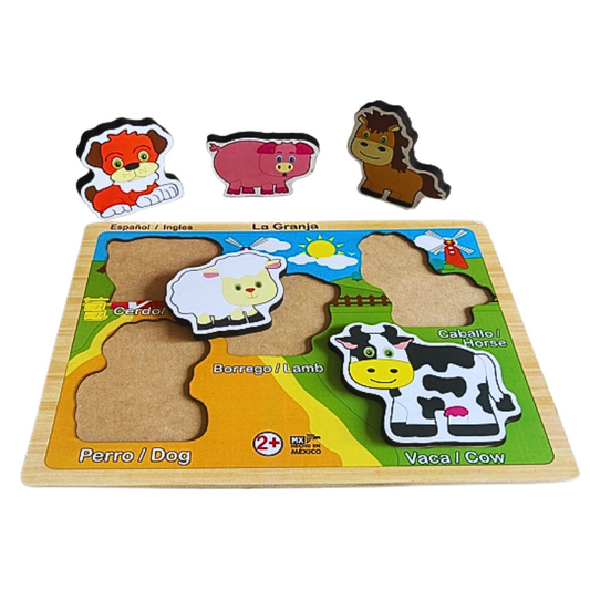 Rompecabezas la granja Pieza Gruesa