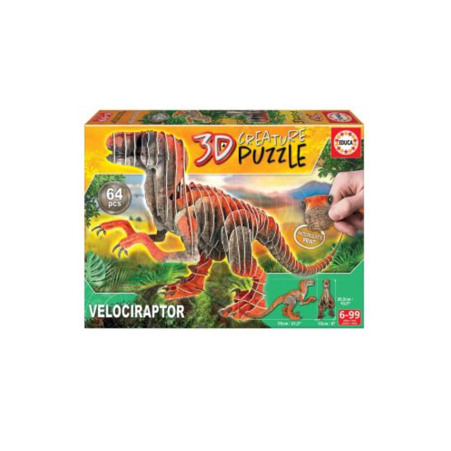 Rompecabezas 3D De Velociraptor