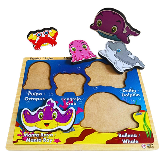 Rompecabezas Animales Marinos Pieza gruesa