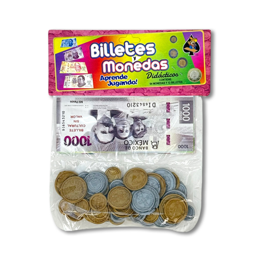 Pack monedas + billetes