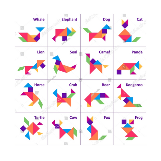 Tangram madera varios tamaños