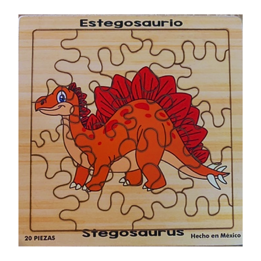 Paquete 4 Rompecabezas Dinosaurios Bilingue