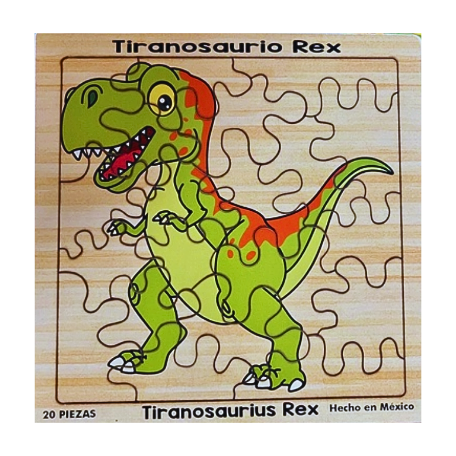 Paquete 4 Rompecabezas Dinosaurios Bilingue