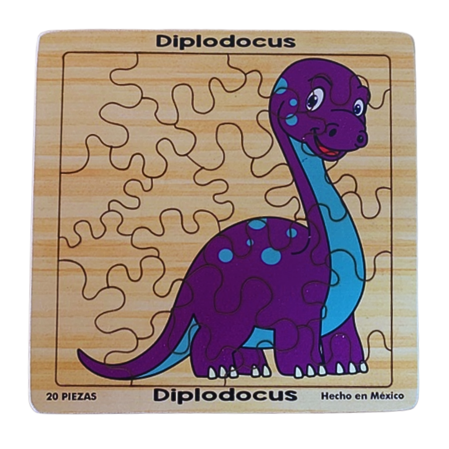 Paquete 4 Rompecabezas Dinosaurios Bilingue