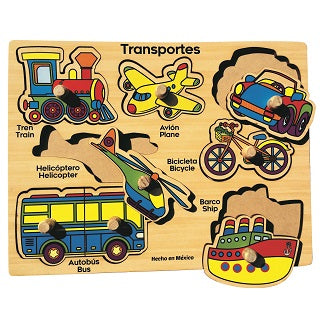 Rompecabezas Transportes Bilingue