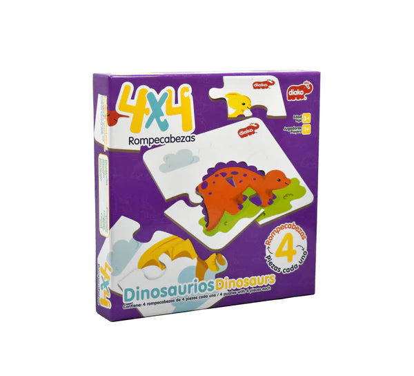 Rompecabezas Dinosaurios 4x4