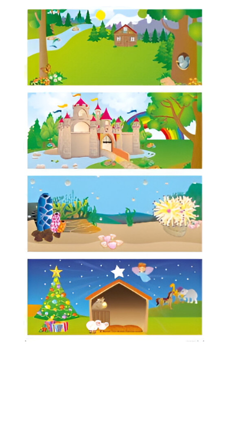 Teatro de aluminio con escenografías