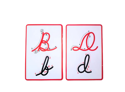 Tarjetas borrables para trazos ABC y números
