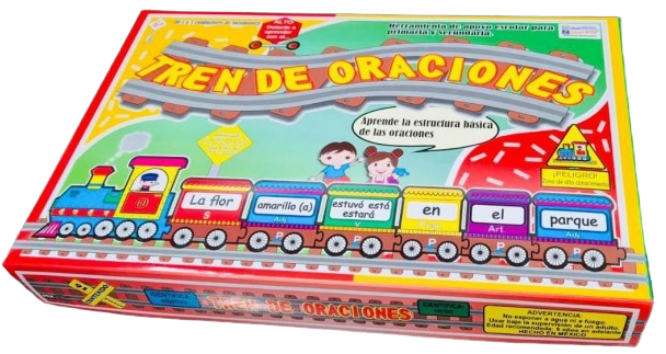 Juego: Tren de oraciones de madera