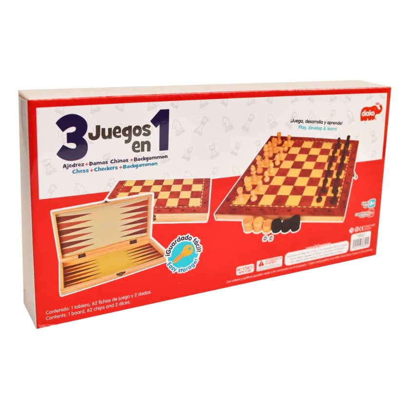 Ajedrez, Damas Inglesas y Backgammon