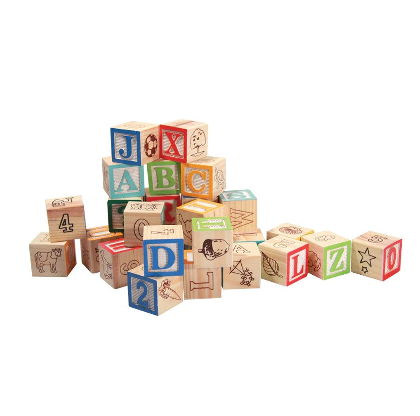 Cubos de abecedario en bote