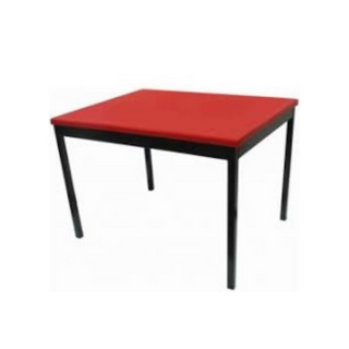 Mesa Rectangular 80 x 60 cm estructura tubular.