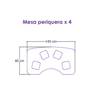Mesa Periquera x 4
