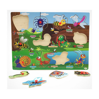 Rompecabezas de Madera Insectos con Pin