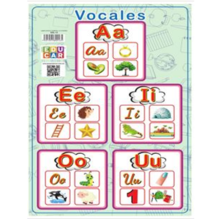 Lamina Vocales Y Números 1 Al 20 Español