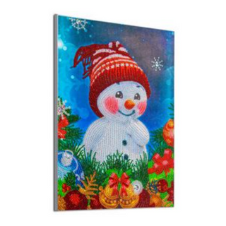Arte Diamante Muñeco De Nieve