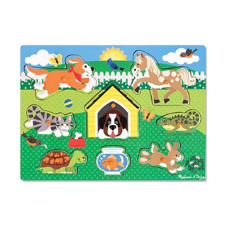 Rompecabezas con pin de mascotas Melissa & Doug