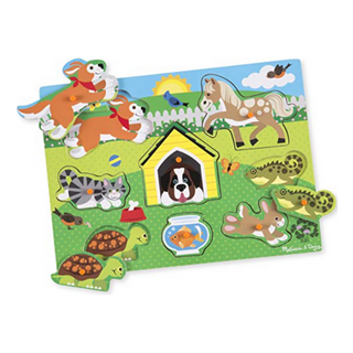 Rompecabezas con pin de mascotas Melissa & Doug