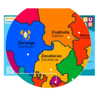 Lamina Mapa De México Estados Y Capitales