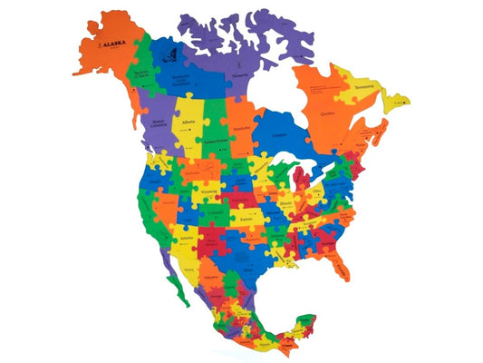 Mapa Jumbo de América del Norte (México, Estados Unidos y Canadá)