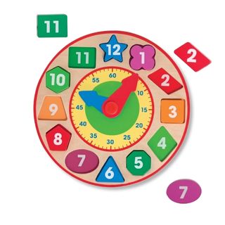 Reloj con resaque números y formas Melissa & Doug