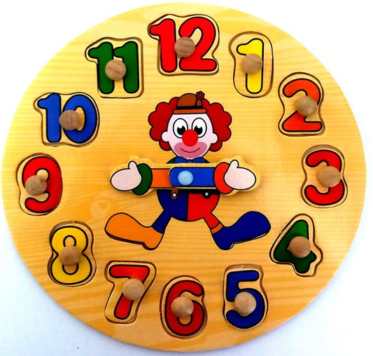 Reloj rompecabezas de números con pin