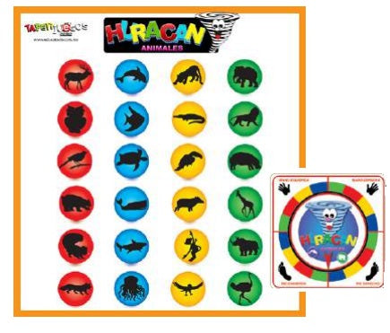 Tapeti juego huracan de animales