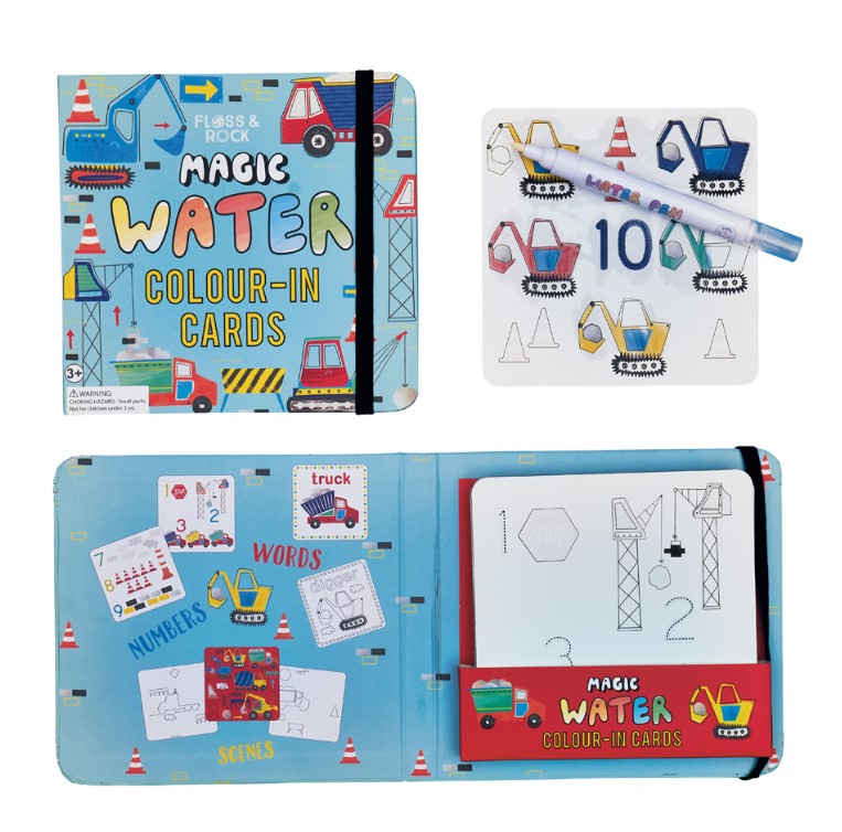 Tarjetas Mágicas Reutilizables pinta con agua, Construcción