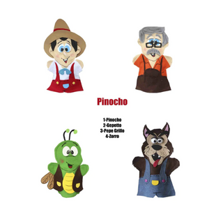 Guiñoles (Títeres) Pinocho (Guante y Dedo)