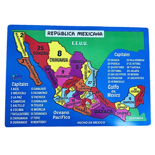 Rompecabezas Mapa de Mexico