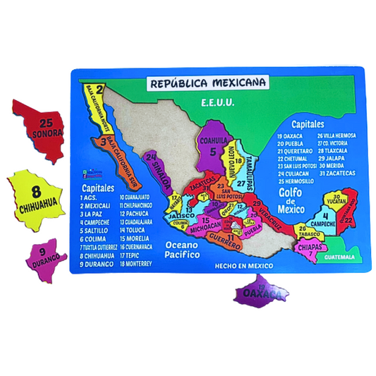 Rompecabezas Mapa de Mexico