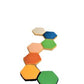 Cojines hexágonos de texturas