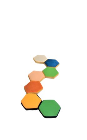 Cojines hexágonos de texturas