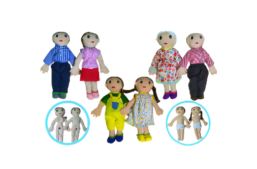 Familia de Muñecos Sexuados