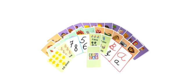 Tarjetas borrables para trazos ABC y números