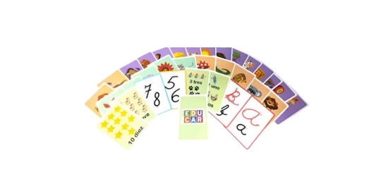 Tarjetas borrables para trazos ABC y números