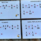 Pastel de fracciones con tarjetas